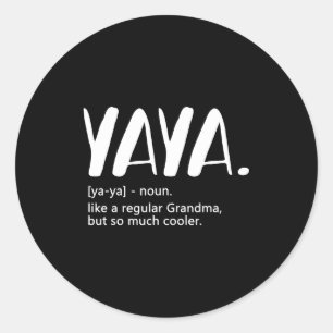 Pegatina Redonda Camisetas de Yaya para mujeres idea del día de la