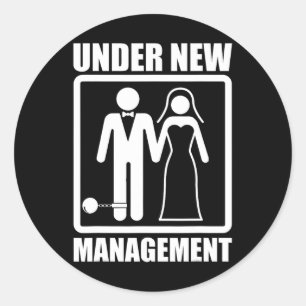 Pegatina Redonda Camisetas Divertidas para Despedida de Soltero par