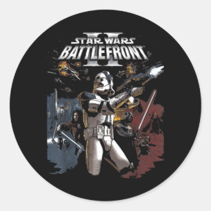 Pegatina Redonda Camisetas Gráficas Del Juego Battlefront Ii Para