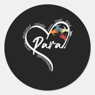 Pegatina Redonda Camisetas gráficas divertidas para paraprofesional