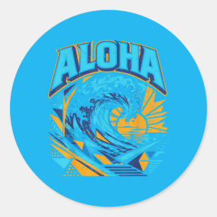 Pegatina Redonda Camisetas hawaianas juveniles Niño Toddler Aloha H