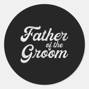 Pegatina Redonda Camisetas para hombre del padre del novio 