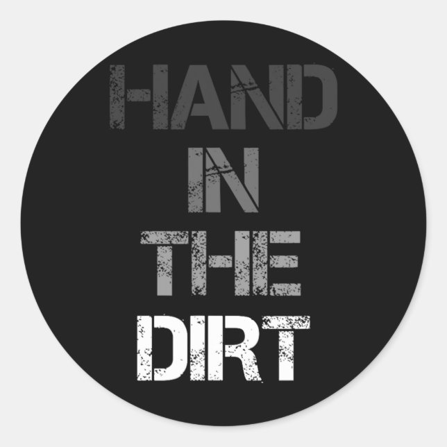 Pegatina Redonda Camisetas Para Hombres Guantes De Fútbol (Anverso)