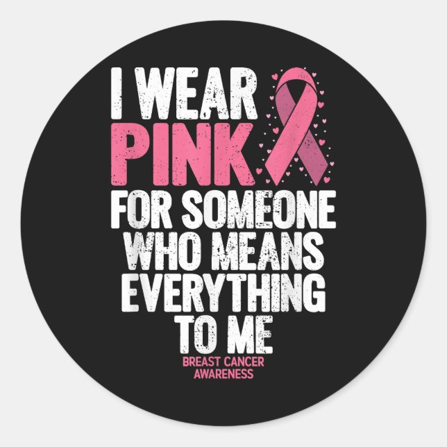 Pegatina Redonda Camisetas para la toma de conciencia sobre el cánc (Anverso)