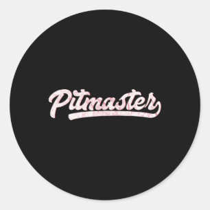 Pegatina Redonda Camisetas Pitmaster 100% Bbq Pitmaster