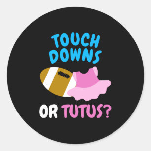 Pegatina Redonda Camisetas reveladores de género para mamá y pap