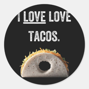 Pegatina Redonda Camisetas Taco Para Hombres Divertido Cinco De May