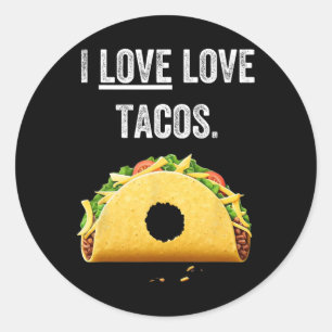 Pegatina Redonda Camisetas Taco Para Hombres Divertido Cinco De May