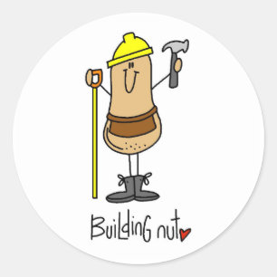 Pegatina Redonda Camisetas y regalos de Building Nut