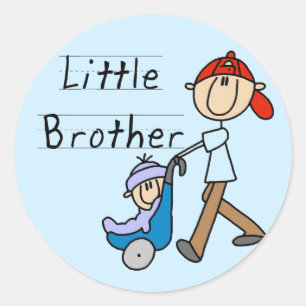 Pegatina Redonda Camisetas y regalos de Carriage Little Brother