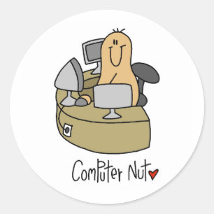 Pegatina Redonda Camisetas y regalos de Computer Nut