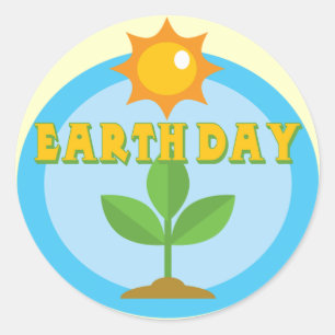 Pegatina Redonda Camisetas y regalos de Earthday