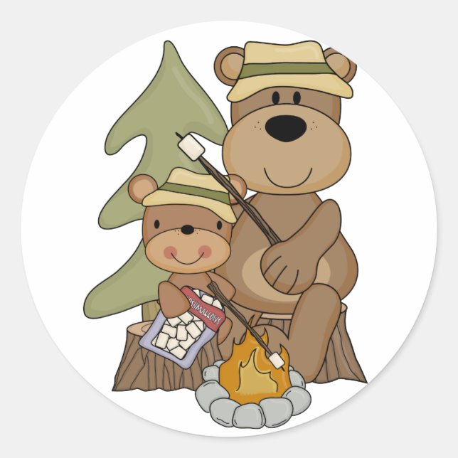 Pegatina Redonda Camisetas y regalos de fuego (Anverso)