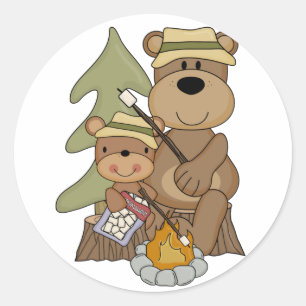 Pegatina Redonda Camisetas y regalos de fuego