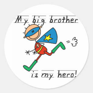 Pegatina Redonda Camisetas y regalos de Hero Big Brother