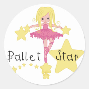 Pegatina Redonda Camisetas y regalos de la estrella del ballet