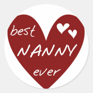 Pegatina Redonda Camisetas y regalos de la mejor nana del corazón r