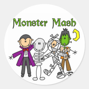 Pegatina Redonda Camisetas y regalos de Monster Mash