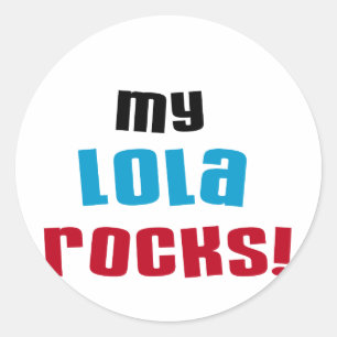 Pegatina Redonda Camisetas y regalos de My Lola Rocks