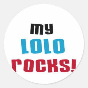 Pegatina Redonda Camisetas y regalos de My Lolo Rocks
