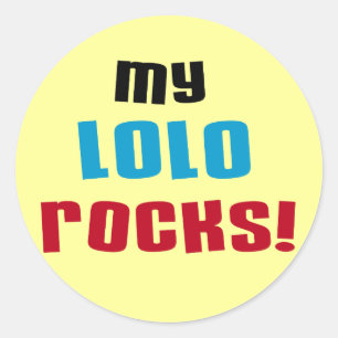 Pegatina Redonda Camisetas y regalos de My Lolo Rocks