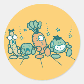 Pegatina Redonda Camisetas y regalos de Silly Veggies