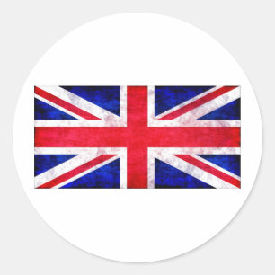 Pegatina Redonda Camisetas y regalos de Union Jack