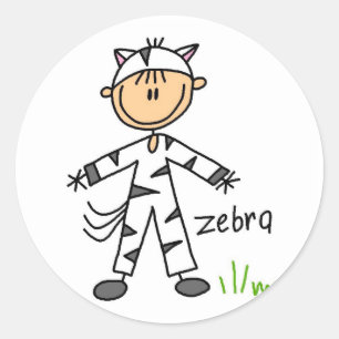 Pegatina Redonda Camisetas y regalos de Zebra Up