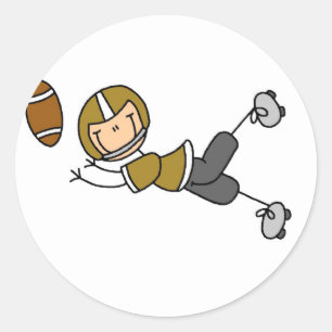 Pegatina Redonda Camisetas y regalos del futbolista del oro