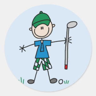 Pegatina Redonda Camisetas y regalos del golfista