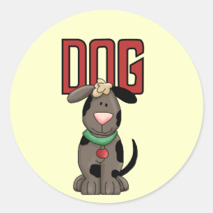 Pegatina Redonda Camisetas y regalos del perro