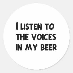 Pegatina Redonda Camisetas y regalos divertidos del camarero