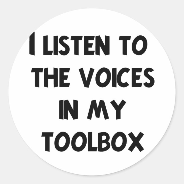 Pegatina Redonda Camisetas y regalos mecánicos divertidos (Anverso)