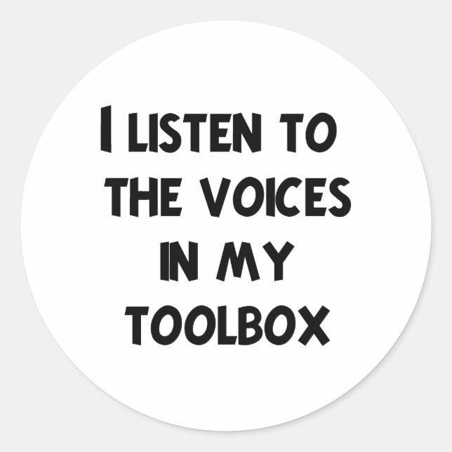 Pegatina Redonda Camisetas y regalos mecánicos divertidos (Anverso)