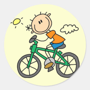 Pegatina Redonda Camisetas y regalos para ciclistas masculinos de f