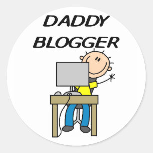 Pegatina Redonda Camisetas y regalos para Daddy Blogger