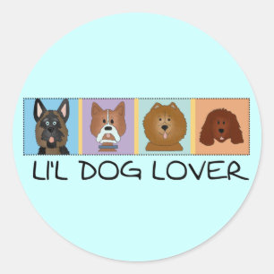 Pegatina Redonda Camisetas y regalos para los amantes de los perros