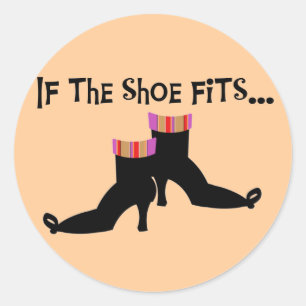 Pegatina Redonda Camisetas y regalos para zapatos de bruja