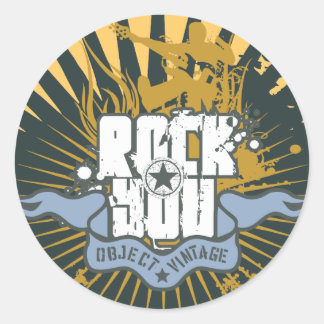 Pegatina Redonda Camisetas y regalos Rock You