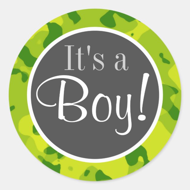 Pegatina Redonda Camo verde de Apple; camuflaje (Anverso)