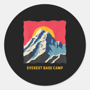 Pegatina Redonda Campamento Base del Monte Everest Himalayas Sender