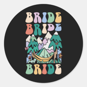 Pegatina Redonda Campamento de Despedida de Soltera Campamento de F