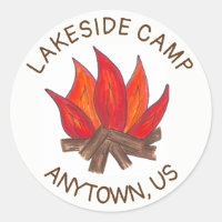 Campamento de Verano Fuego Flamas Personalizadas D