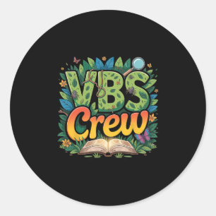 Pegatina Redonda Campamento Juvenil Vbs Crew 2025 Insectos Magnific