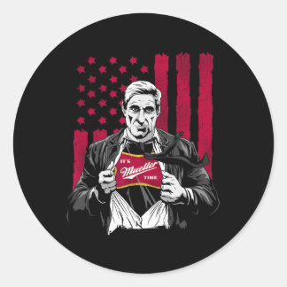 Pegatina Redonda Campaña contra Trump en la camiseta de tiempo más 