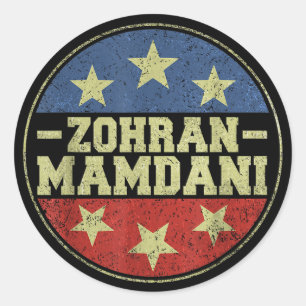Pegatina Redonda Campaña de Zohra Mamdani para Alcalde de NYC 2025