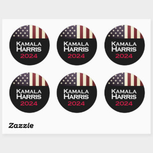 Pegatina Redonda Campaña grande Kamala Harris 2024