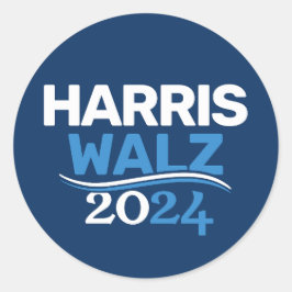 Pegatina Redonda Campaña Kamala Harris Tim Walz 2024