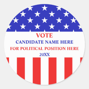 Pegatina Redonda Campaña política patriótica