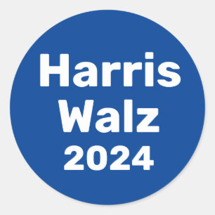 Pegatina Redonda Campaña Presidencial Harris/Walz 2024